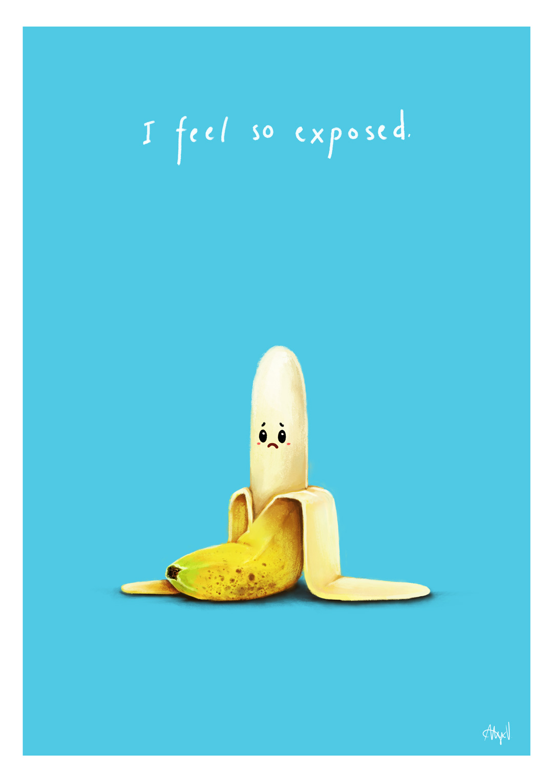 Depressed banana poster
